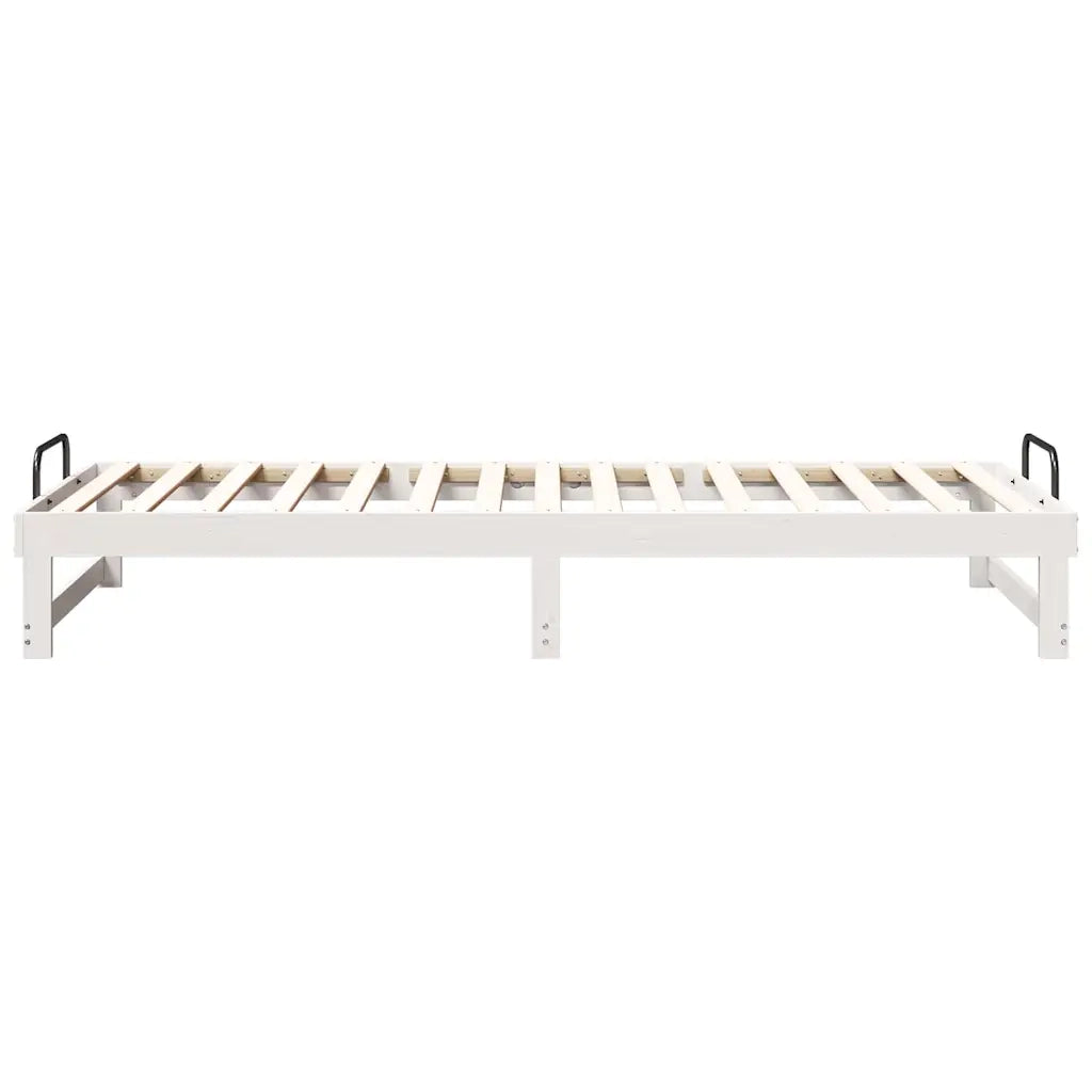 Struttura del letto-Giroletto-Rete del Letto Bianco 80 x 220 cm Pino massello 216088