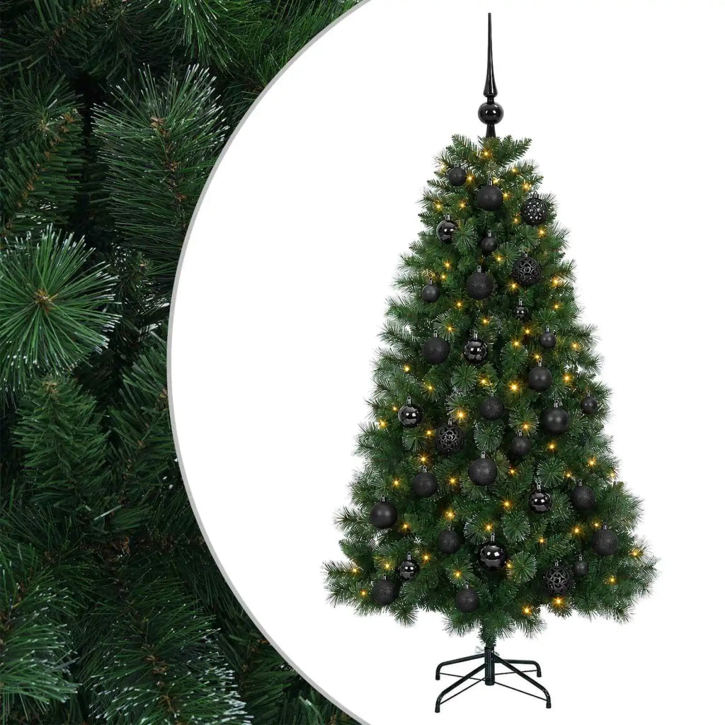 Albero di Natale artificiale con palline 120 cm 150 LED 3461290