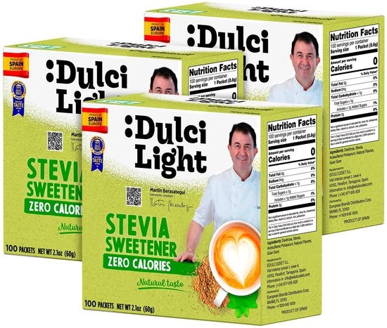 Stevia in Polvere 300 Sticchi - Vegano - Senza Glutine - Adatto al Dieta Keto - Libero da OGM - Zucchero Naturale Senza Calorie