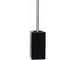 Supporto per spazzola da bagno - Quadro - Nero - 45 cm
