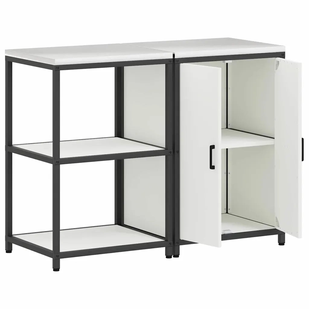 Set di Stoccaggio per Cucina con lo scaffale 2 pcs Bianco 3392688