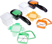 Kit di decorazione per esterni, RVS, plastica, 7 pezzi, verde e arancione.