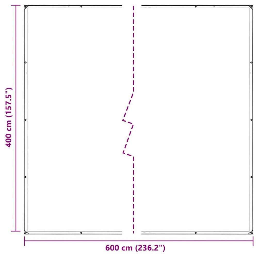 Telo trasparente con occhielli, 4x6 m, in PVC, robusto e durevole, ideale per esterni, giardino e balcone