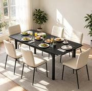 TAVOLO DA PRANZO Estensibile 120-160x70 cm MDF Nero Acciaio