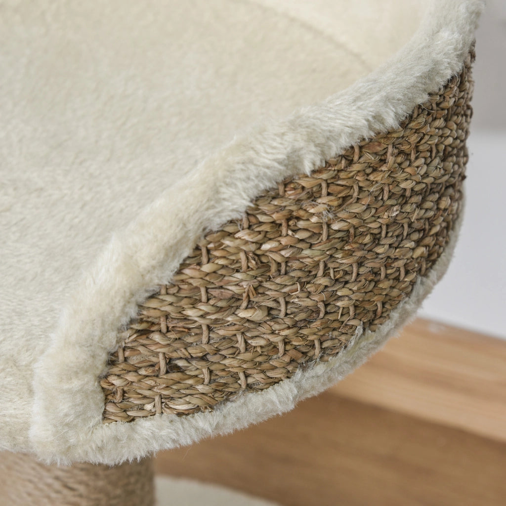 Tiragraffi per gatti con gioco pompon ¨C Minimal ¨C 40x40x49 cm sisal beige