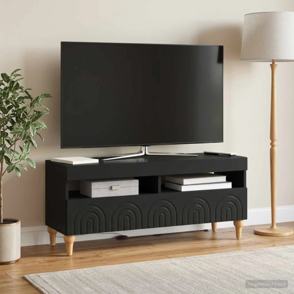 Mobile TV LED Nero Legno ingegnerizzato 896326