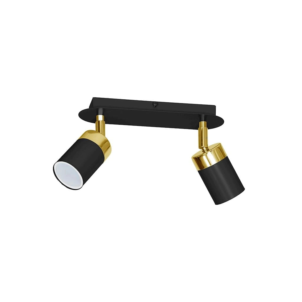 Plafoniera barra 2 faretti GU10 2x35W oro/nero Milagro