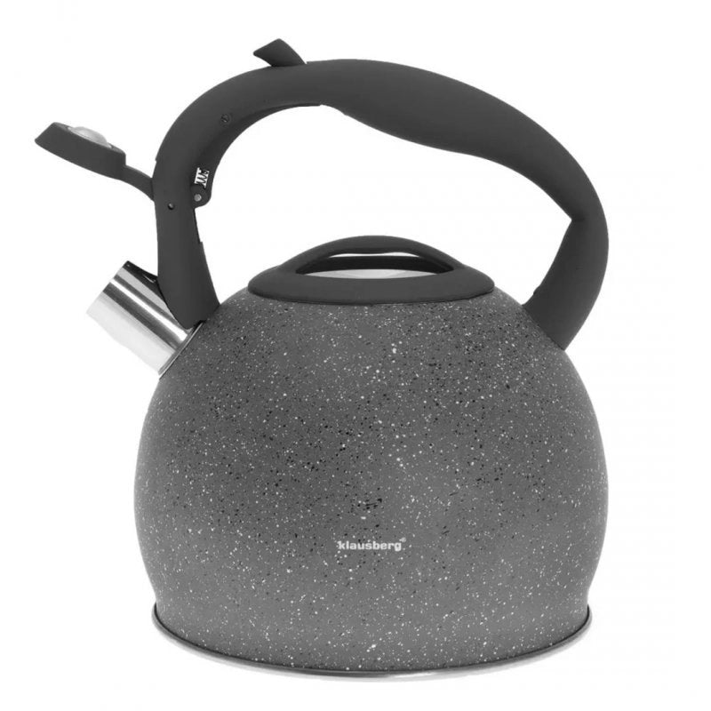 Klausberg KB-7267 Bollitore con fischietto e rivestimento in marmo da 3 litri
