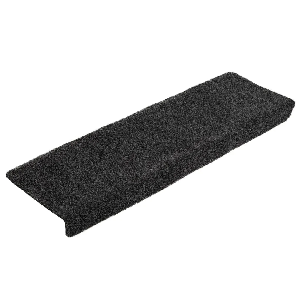 Tappetini per scale autoadesivi 5 pz | Gradini per Scale 65x21x4 cm neri con bordo rettangolare