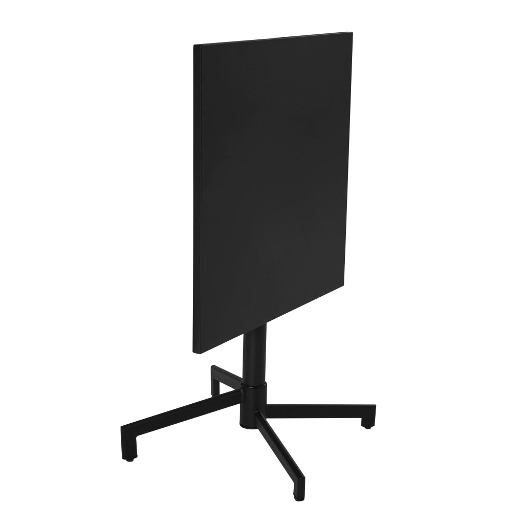 Oviala - Tavolo da 70 cm e 2 sedie da giardino in metallo nero