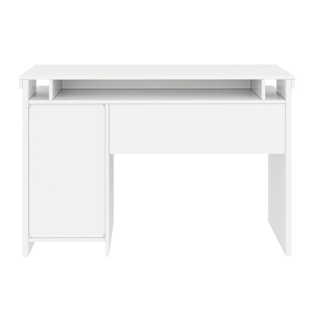 Scrivania Moderna con LED 120x50x78,5 cm, Piano Ampliato, 3 Cassetti, Gambe Rinforzate, Illuminazione Regolabile per Home Office