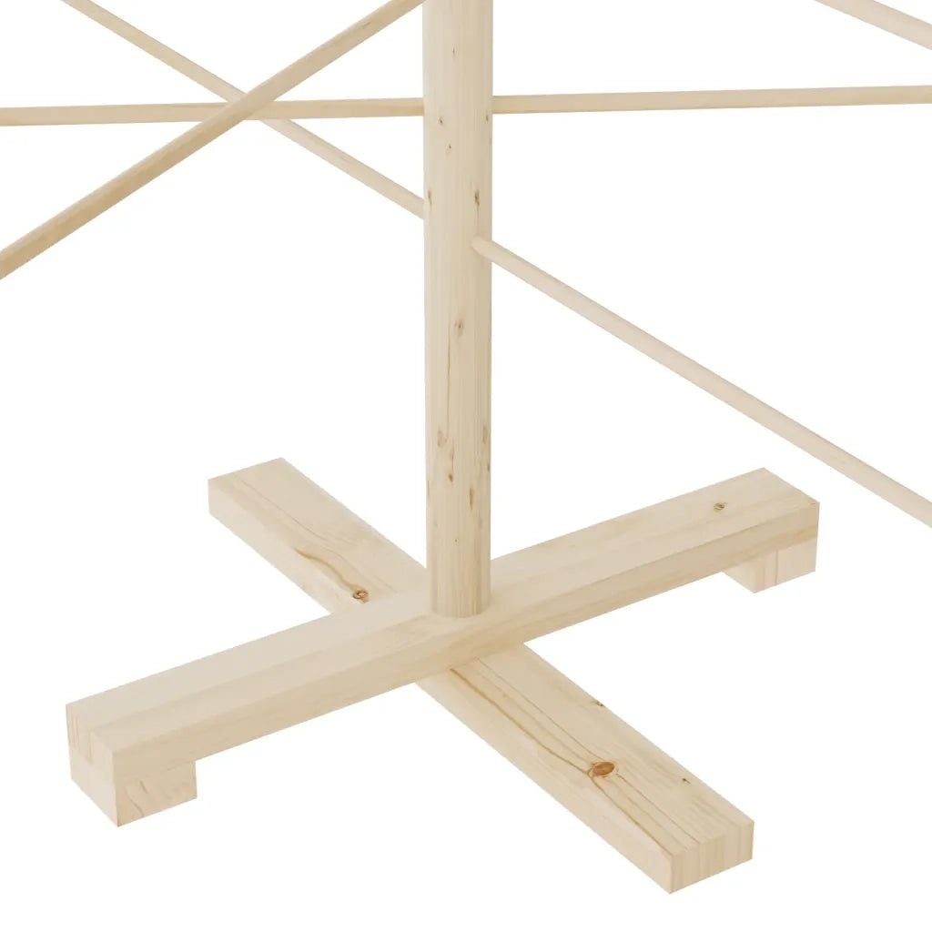 Albero di Natale Decorativo in Legno-Decorazioni natalizie 150 cm Legno Massello Pino
