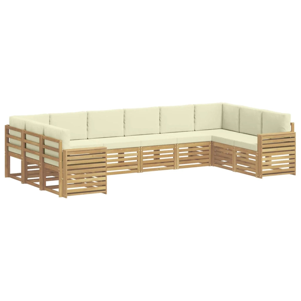 Set di divani da esterno 10 pcs Bianco e Crema 3392590