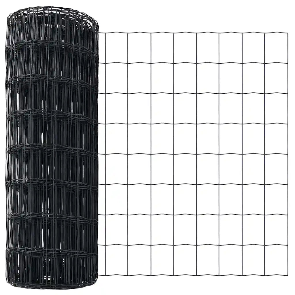 Recinzione Euro Grigio 0,4 x 25 m Ferro rivestito in PVC 42004602