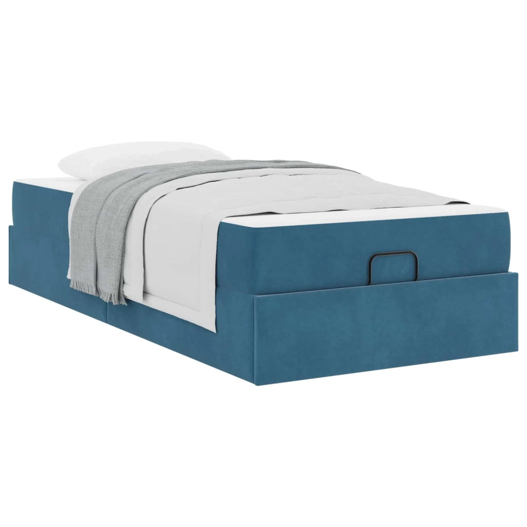 Struttura letto con materasso 2 pcs Blu Velluto 3399526