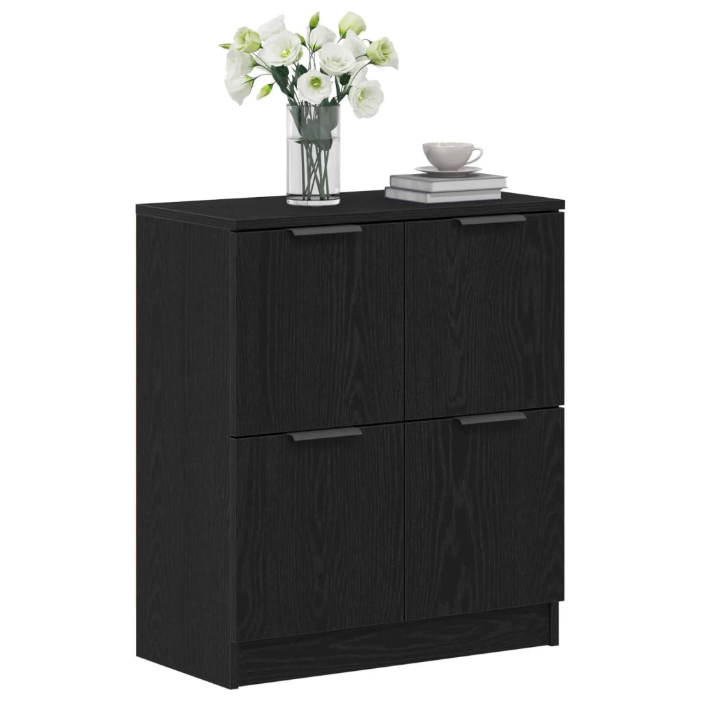 Credenza | Madia | Buffet da pranzo | Armadio da pranzo Rovere Nero 60 x 30 x 70 cm Legno multistrato