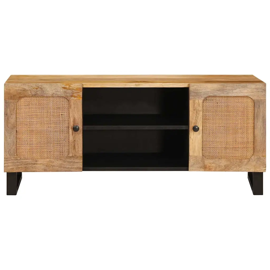 Mobile TV Marrone 105 x 33 x 46 cm Legno di mango massello 4018044