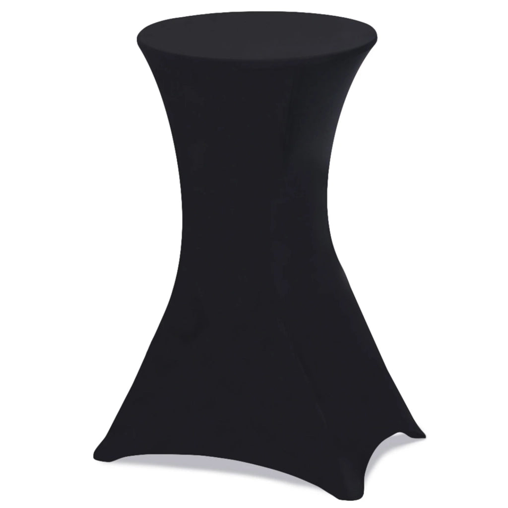 IDMarket - Set di 4 tavoli alti pieghevoli 105 CM e 4 coperture nere