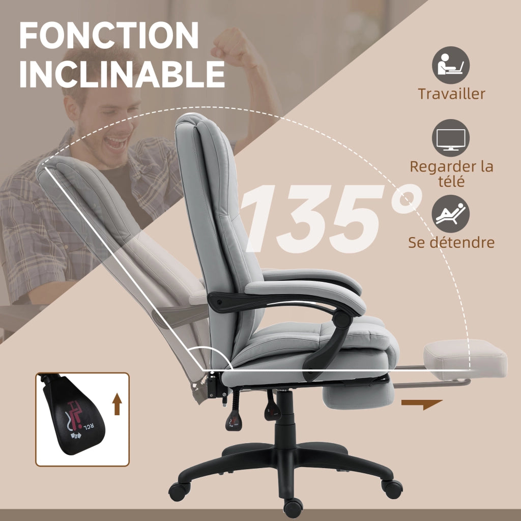 Poltrona massaggiante da ufficio ¨C zephmum ¨C grigio