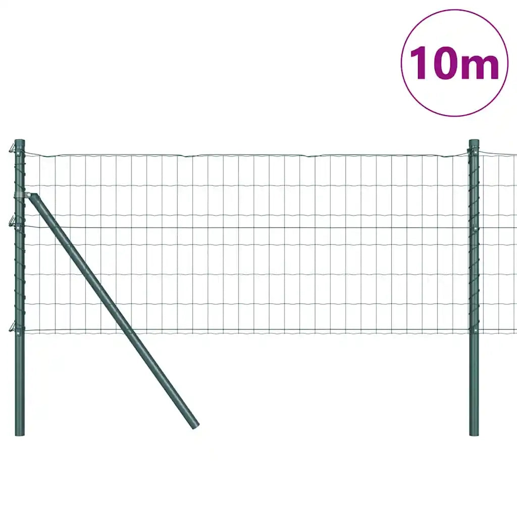 Recinzione da Giardino | Recinzione con Posto Verde 0,8 x 10 m Acciaio e PVC