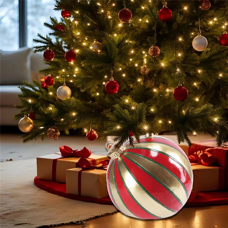 MAURY'S BASE SUPPORTO ALBERO DI NATALE CON PALLINA ROSSA E ORO Ø 42X44H CM