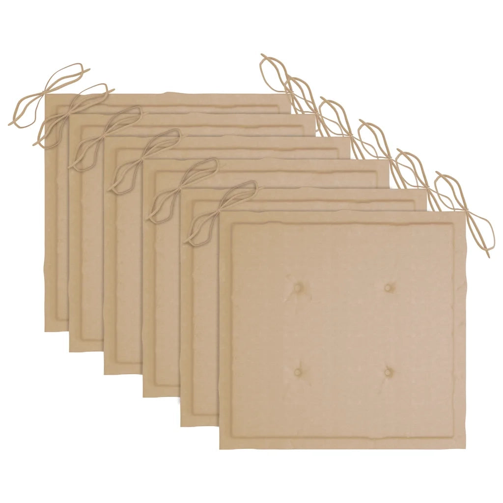 Sedie da Giardino con Cuscini 6 pz in Massello di Acacia Grigie 3078210