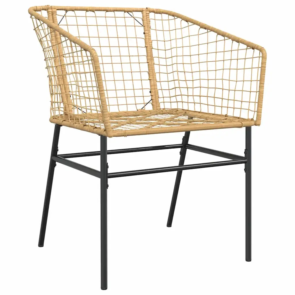Set da Pranzo per Giardino 7 pcs Marrone polyrattan 3380902