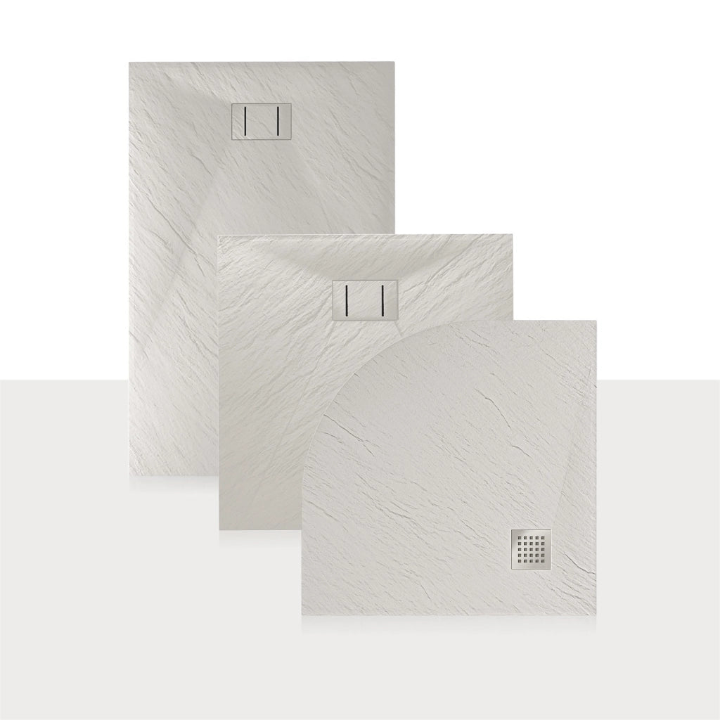 Piatto Doccia 80x120x2 6 CM Rettangolare Bianco Effetto Pietra mod. Blend