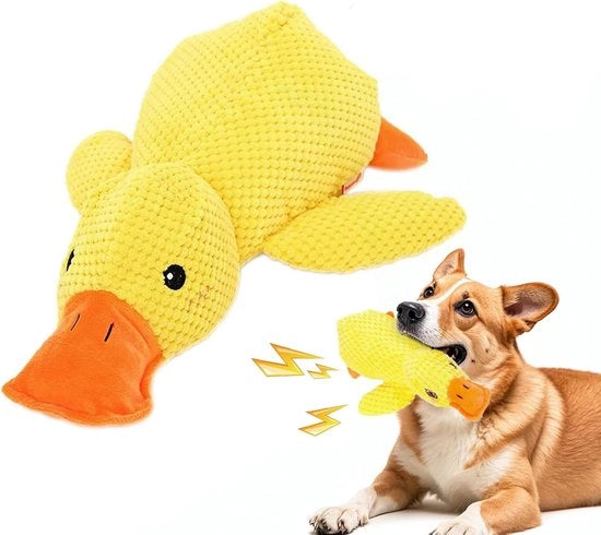 Cigno giallo giocattolo per cani - Plush e giocattolo robusto con suono per cani
