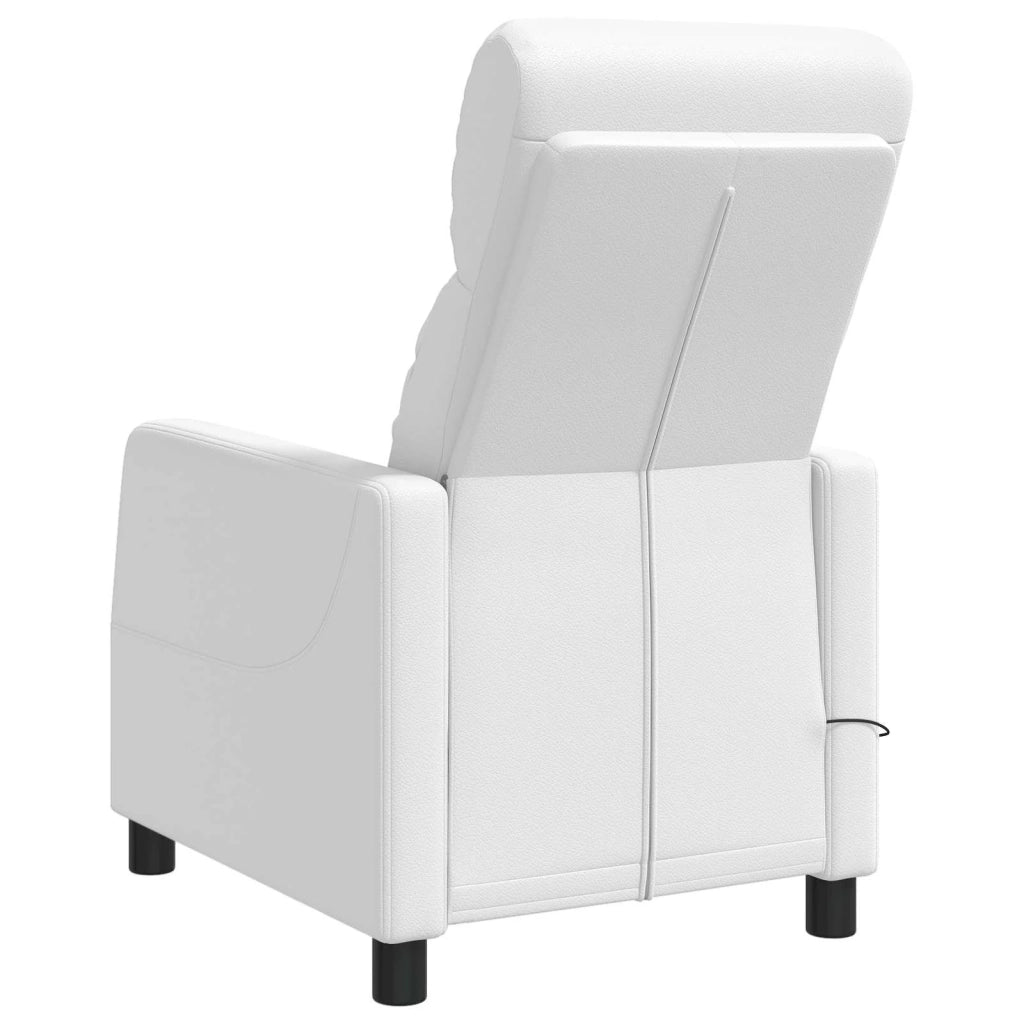Poltrona Massaggiante Bianco Similpelle 42035096