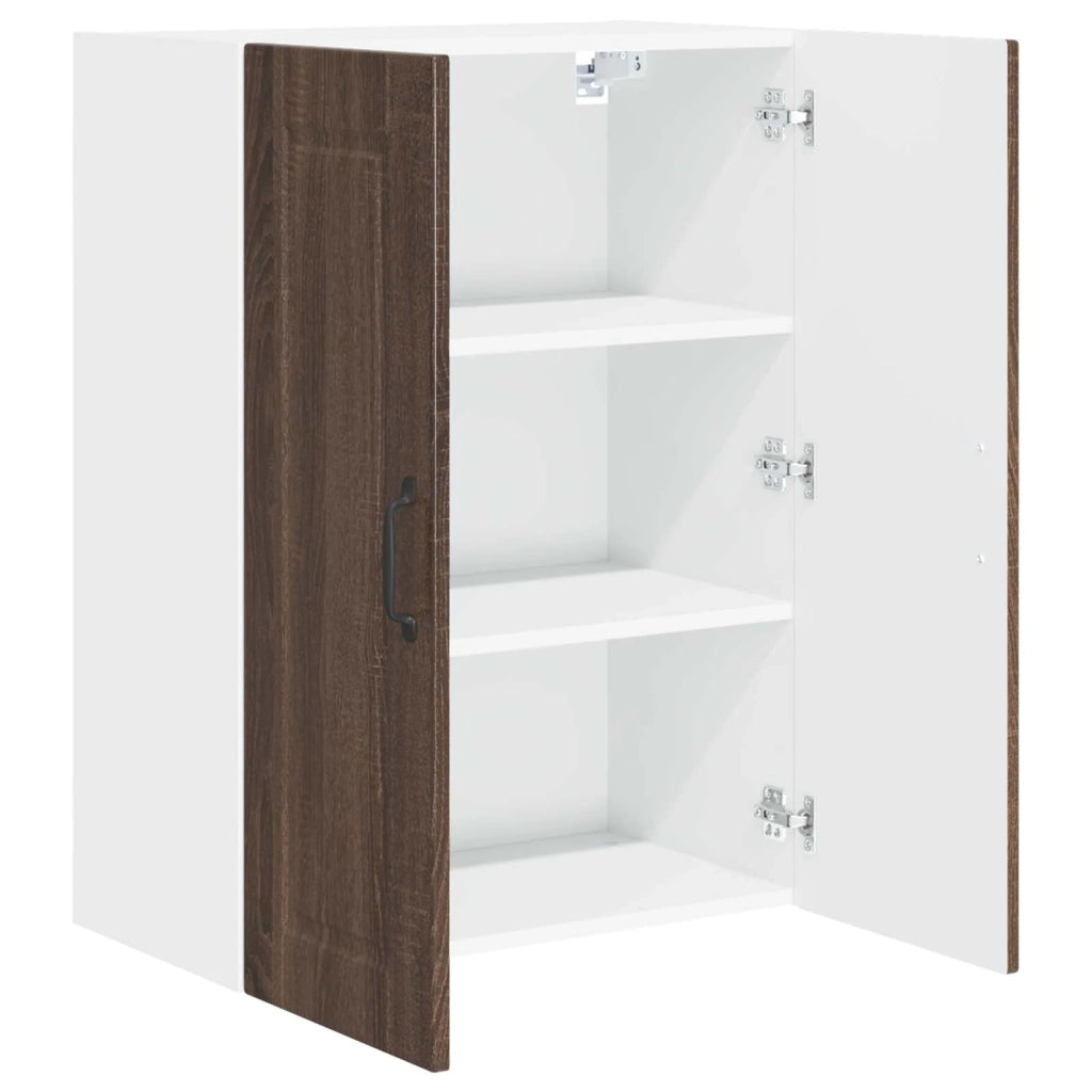 Armadio da cucina dal design moderno a parete 60 x 31 x 80 cm spazio di archiviazione funzionale in legno ingegnerizzato rovere marrone 02_0054395