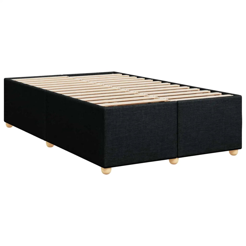 Letto box spring con materasso Nero 120 x 190 cm Tessuto 3452382