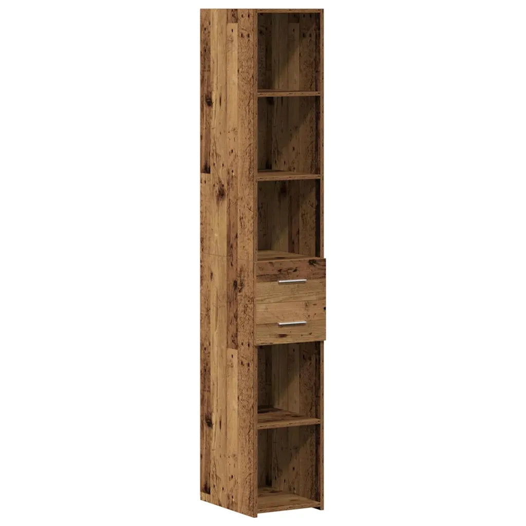 Armadio con cassetto 2 pz Legno vecchio 30 x 42,5 x 225 cm CFW9105167