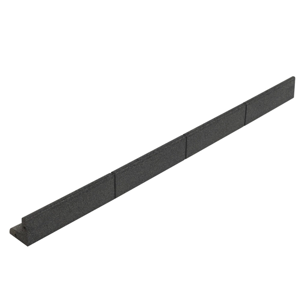 Bordura Flessibile da Giardino 28 x 1,2 m Grigio con Martello in Gomma