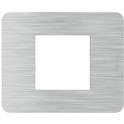 Placca Bticino MatixGO Effects 2 moduli alluminio JA4802EA