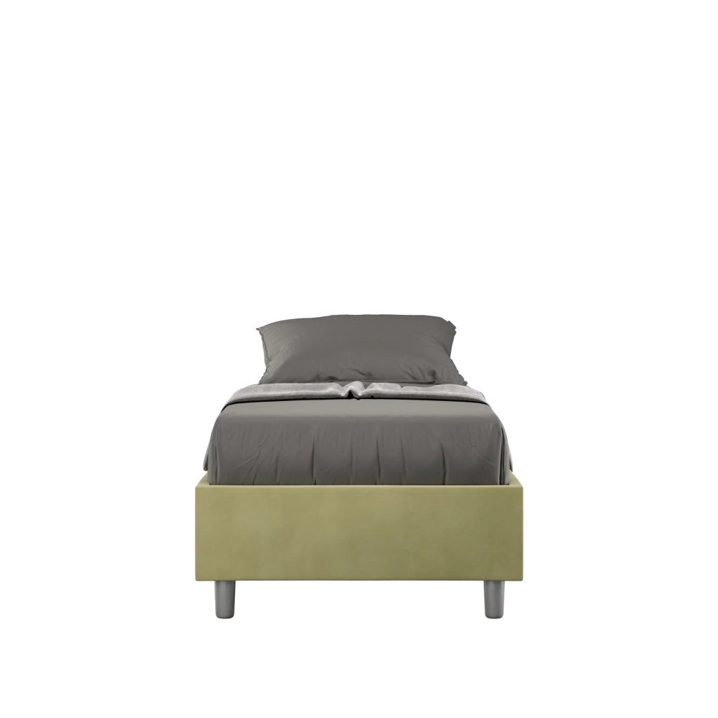 Letto Singolo Sommier 100x190 cm Senza Rete Azelia Tè Verde
