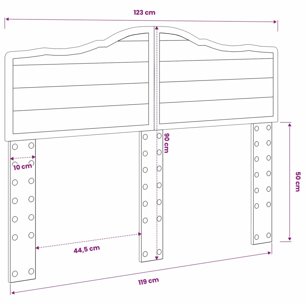 Testiera Grigio cemento Legno ingegnerizzato 888686