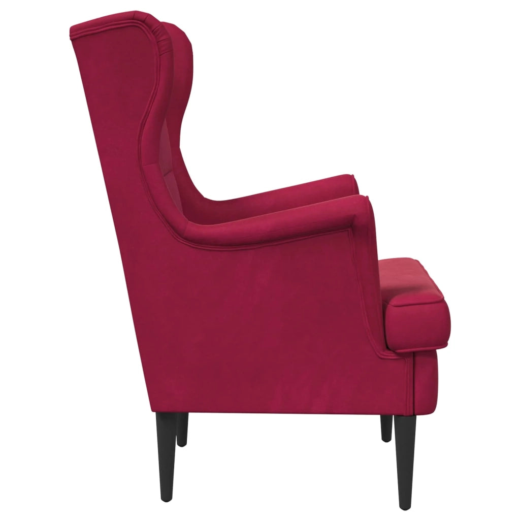 Divano Sedia-Poltrona Rosso Vino Velluto 569759