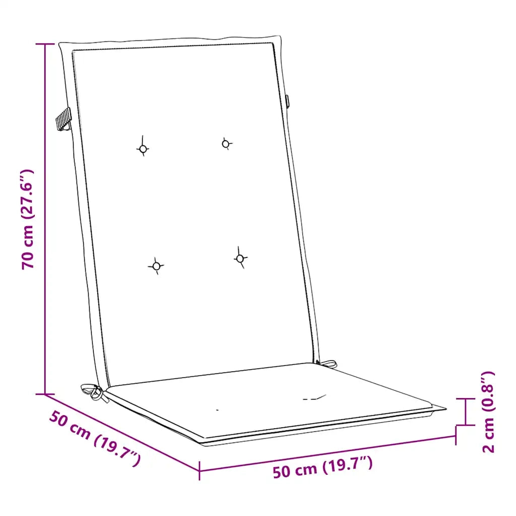 Cuscini per Sedie 4 pz | Cuscini per sedie Crema 120x50x2 cm in Tessuto