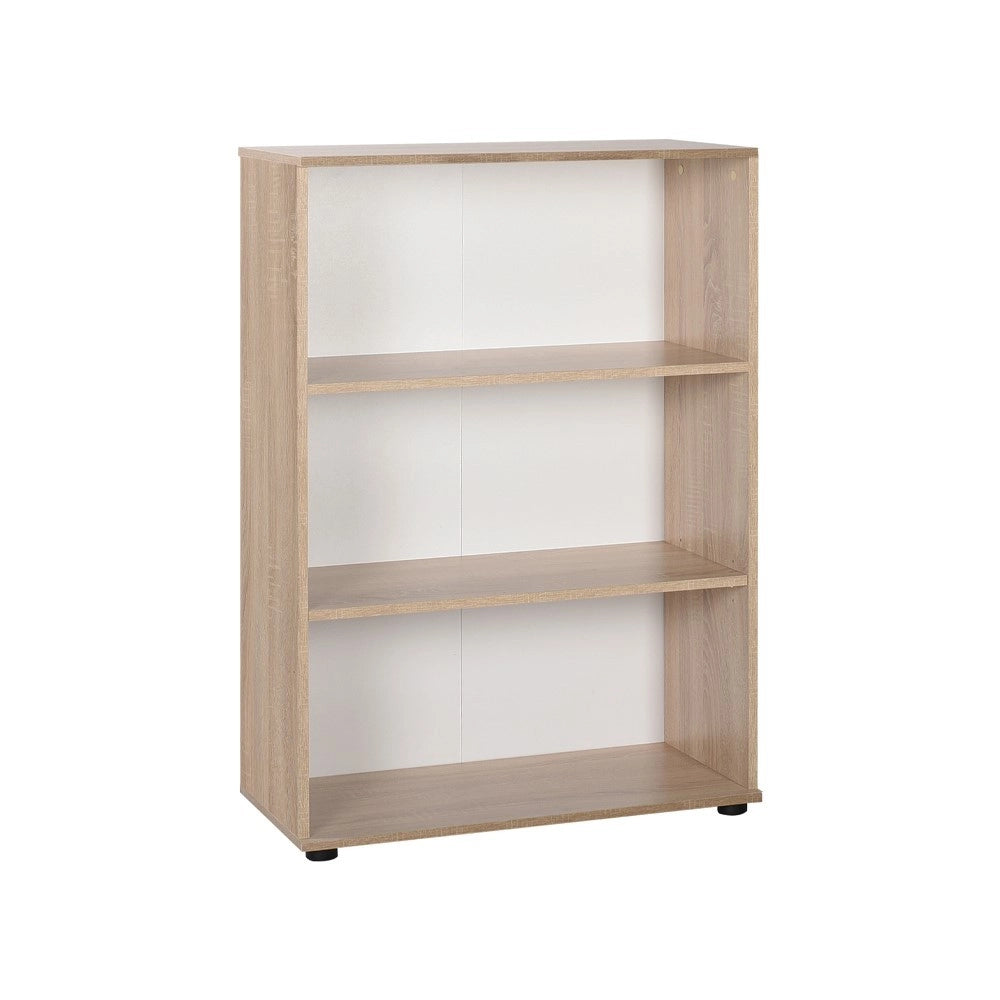 Libreria bassa con tre ripiani rkt330 colore rovere
