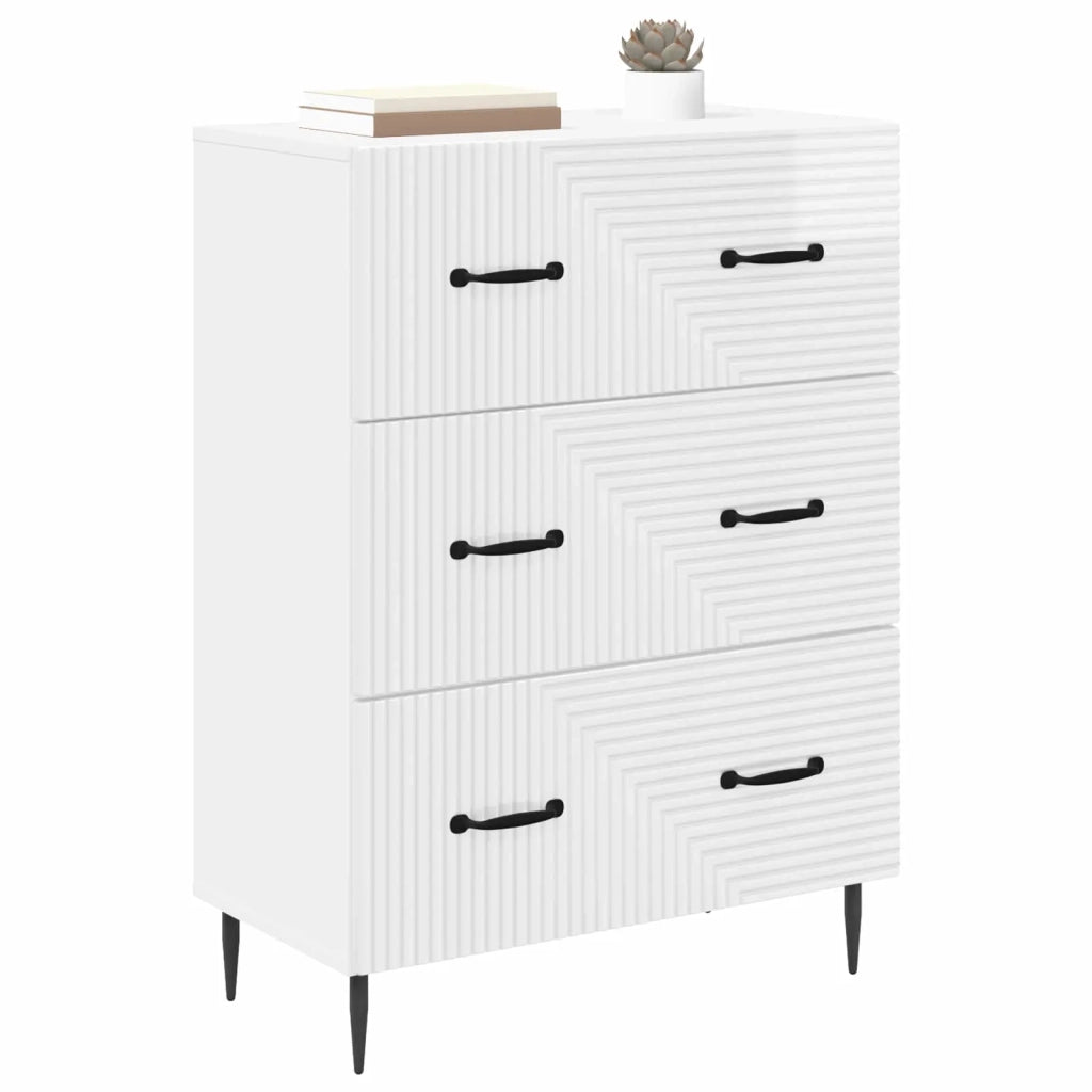 Mobile con Cassetti Bianco Lucido 66 x 34,5 x 89,5 cm 894839
