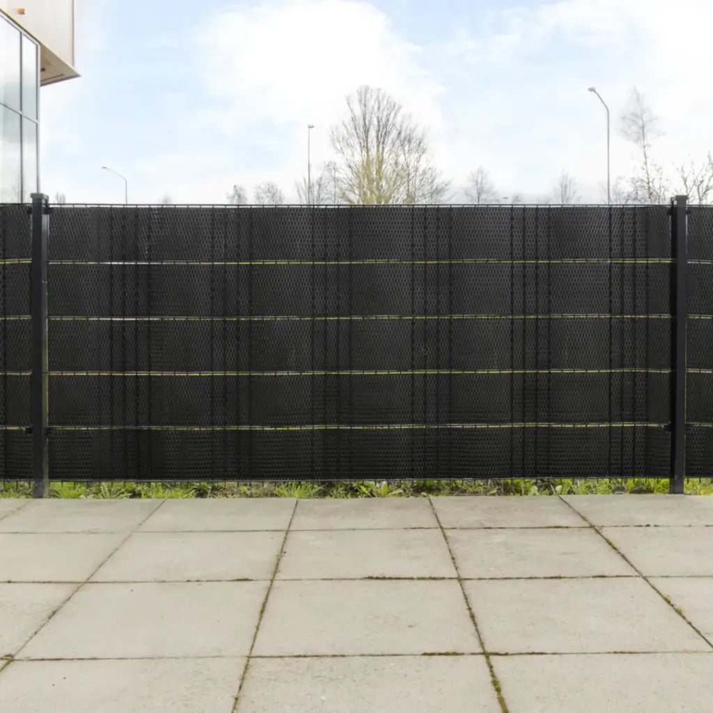 Schermi da Balcone 10 pz | Paravento Neri 255x19 cm in Polyrattan