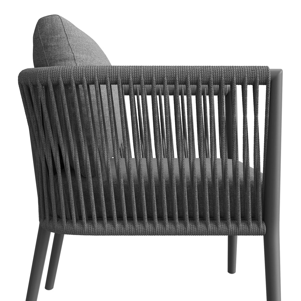 Set Salotto da Esterno Modulare 6 Pezzi per 5-6 Persone con Poltrone in PE Rattan e Tavolini per Giardino, Terrazza o Balcone, Grigio