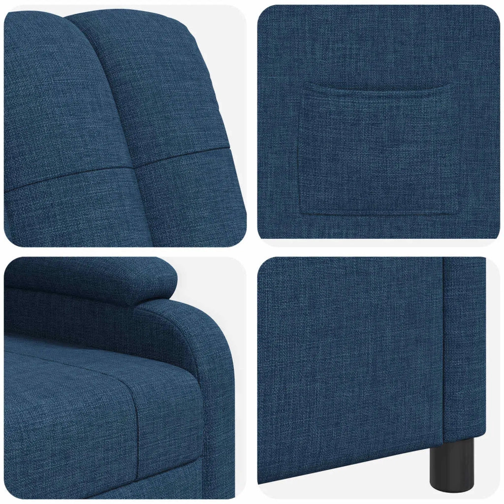Poltrona reclinabile Blu Tessuto 42034965