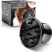 Diffusore accessorio - Diffusore fohn per onde - Diffusore fohn universale - 1,57 a 2,7 pollici - Nero