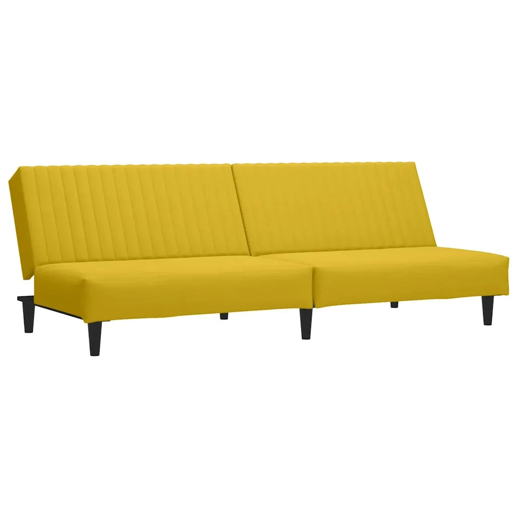 Divano letto | Sof¨¤ letto | Letto singolo a 2 Posti Giallo in Velluto