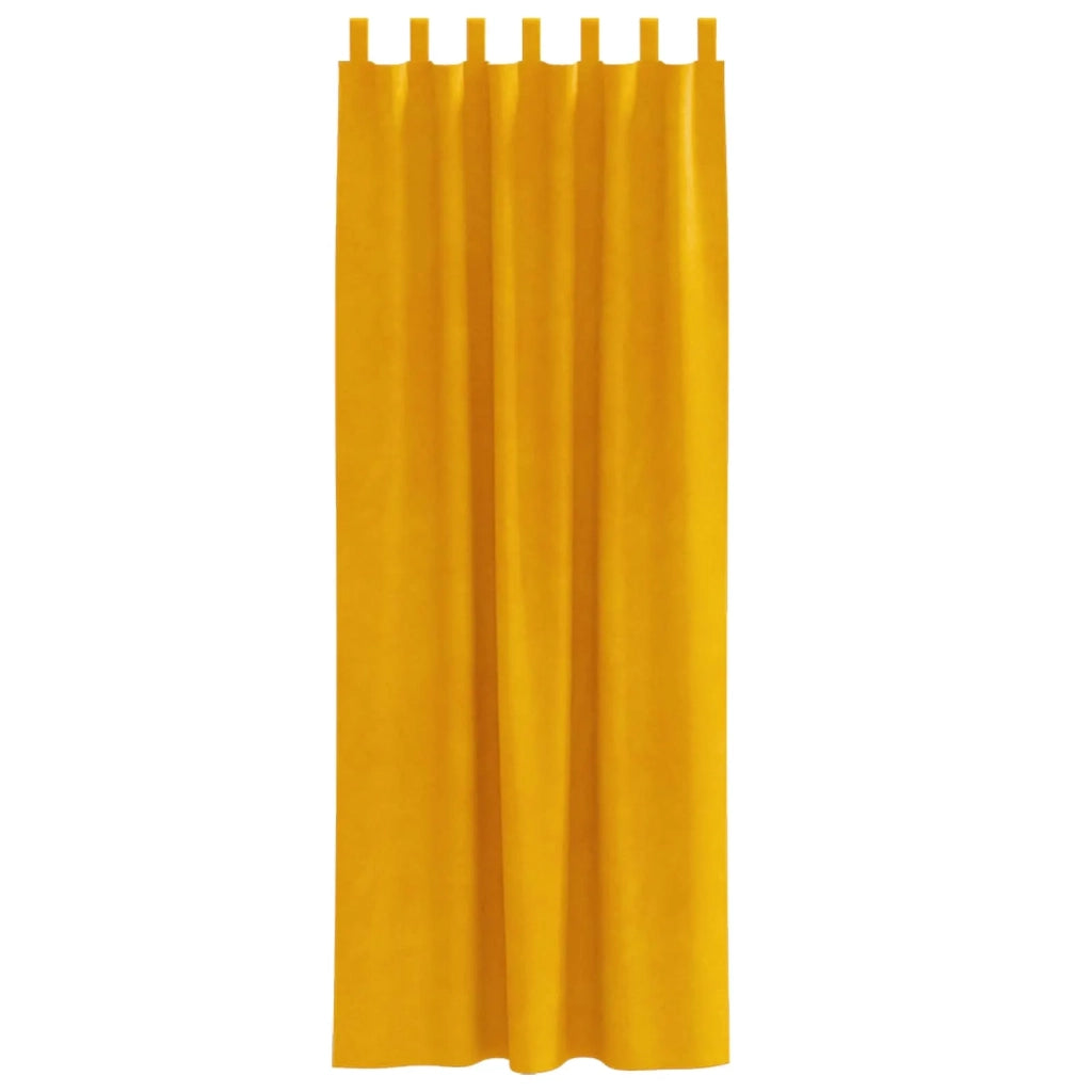 Tende oscuranti 2 pcs Giallo senape 140 x 225 cm Velluto 4107280
