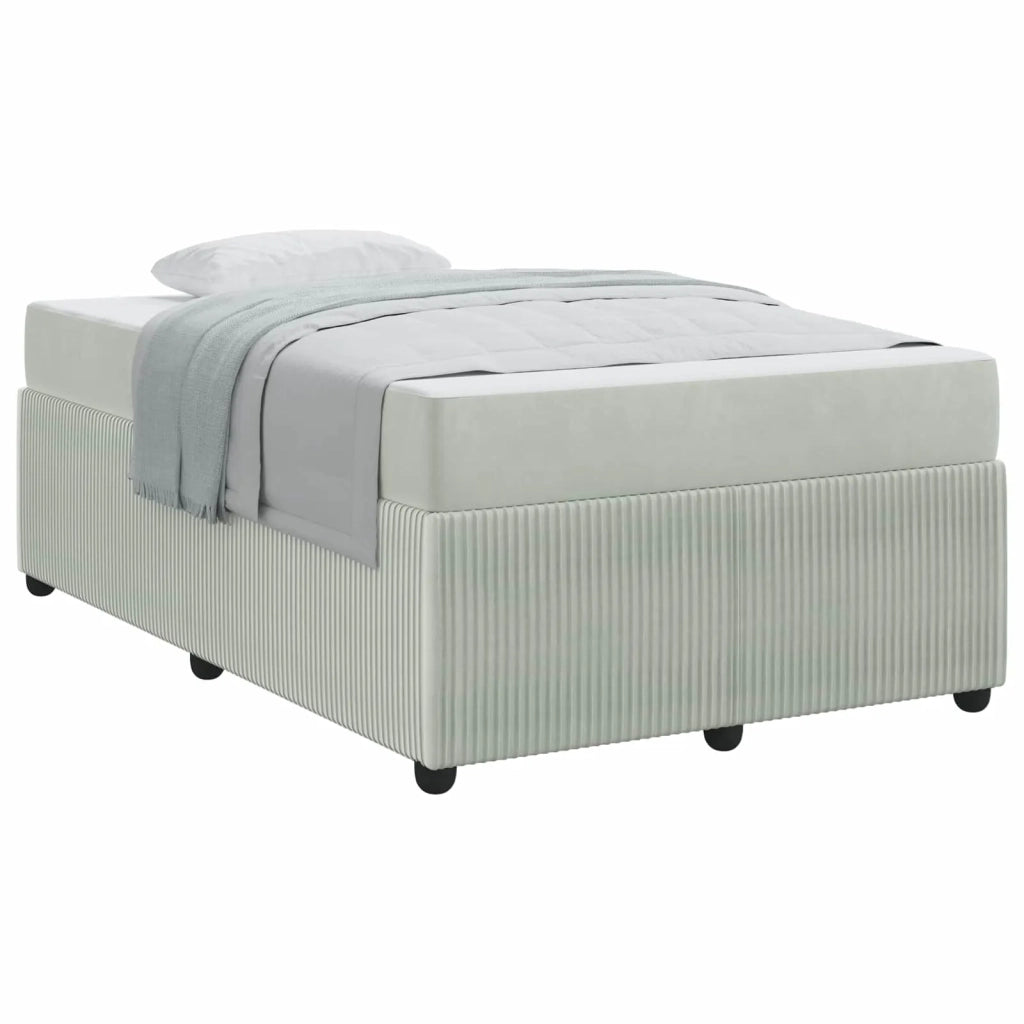 Struttura del letto Grigio chiaro 120 x 190 cm Tessuto