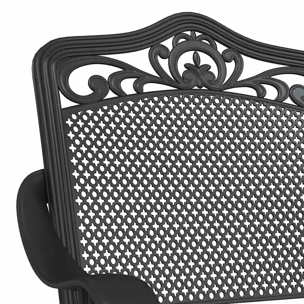 Set di Tavolo da Giardino 3 pcs Nero Alluminio pressofuso 3334741