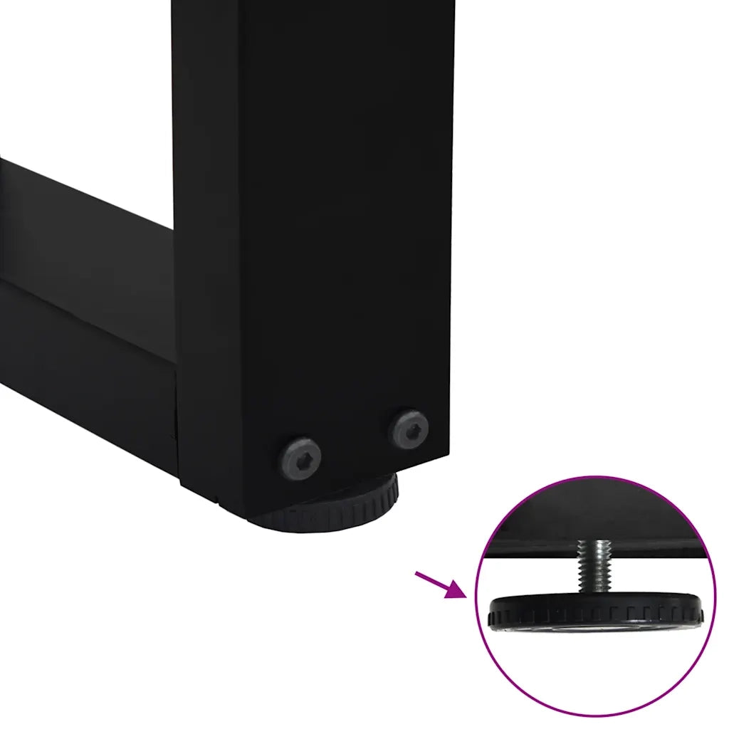 Gambe per tavolo da pranzo a forma di V 3 pz | Piede del tavolo nere 100x(72-73,3) cm in acciaio